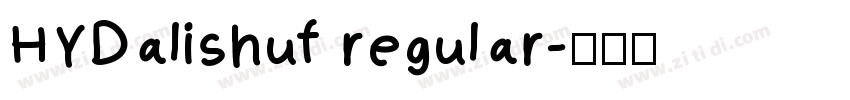HYDalishuf regular字体转换